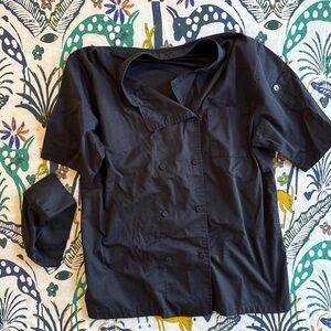 Black Double-Breasted Chef Jacket